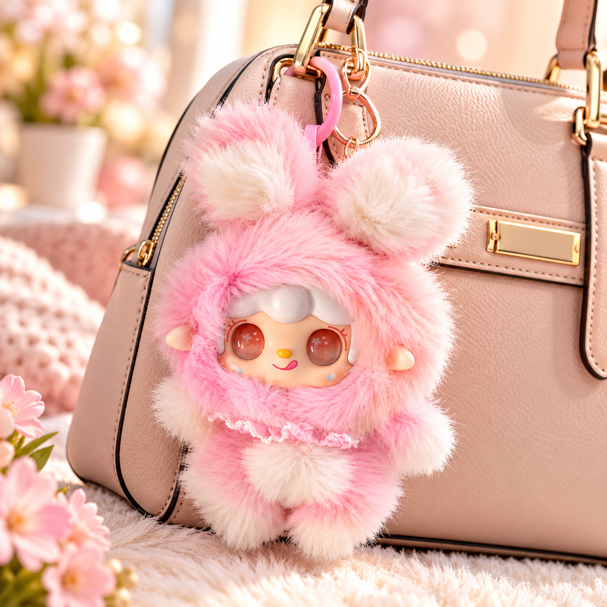 Boîte Mystère Hopping Bunny – Peluche porte-clés surprise